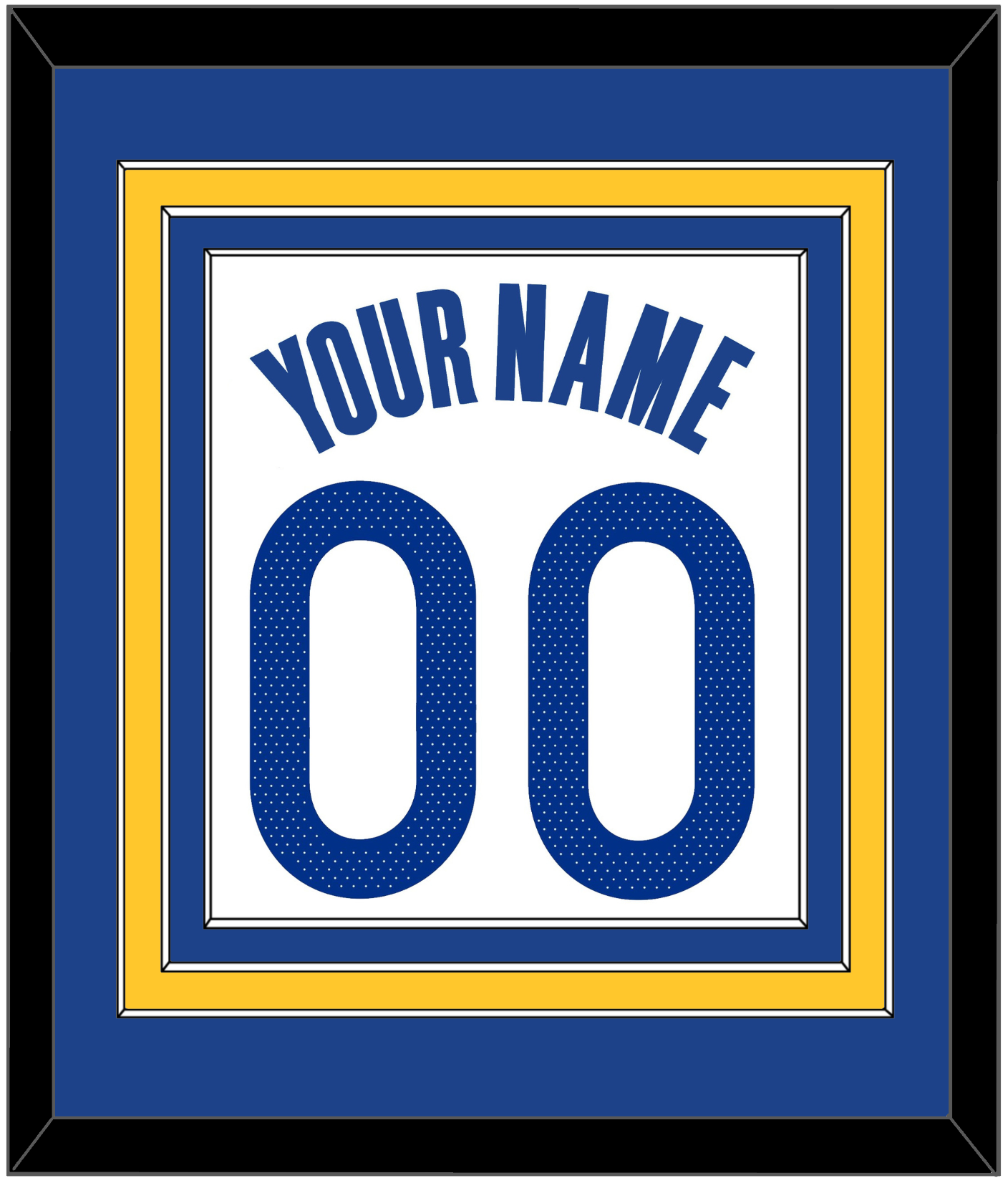 Golden State Name & Number - White Association - Premier Tier 2