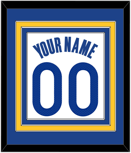 Golden State Name & Number - White Association - Premier Tier 2