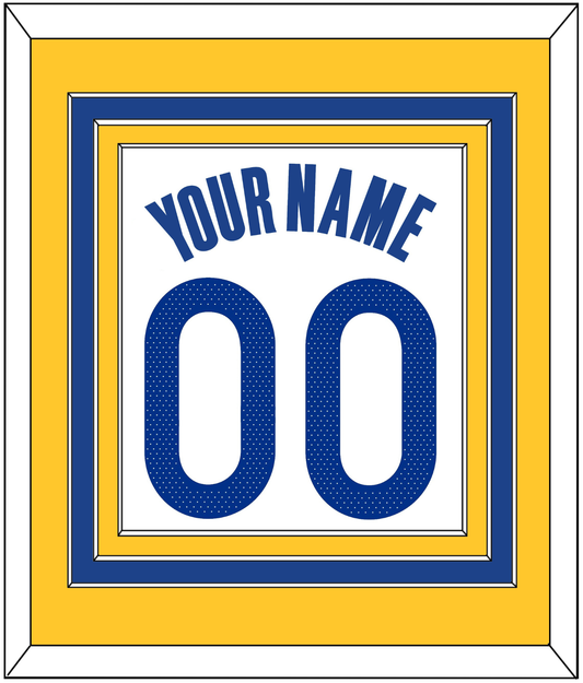 Golden State Name & Number - White Association - Premier Tier 3