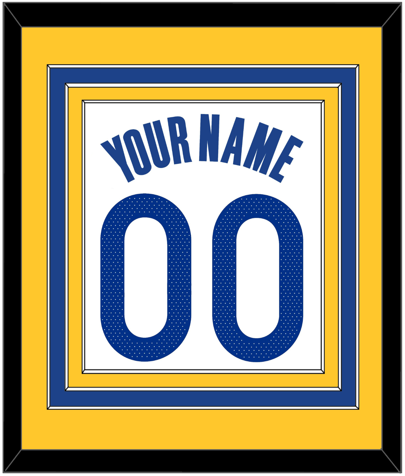 Golden State Name & Number - White Association - Premier Tier 3