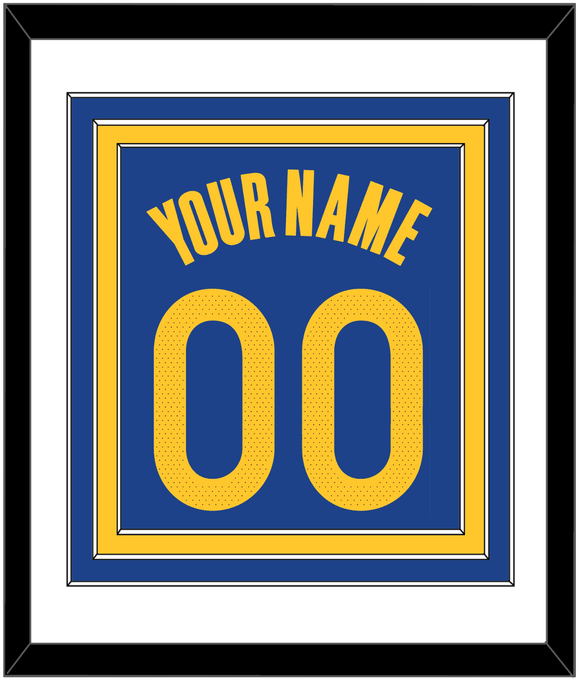 Golden State Name & Number - Blue Icon - Triple Mat 1