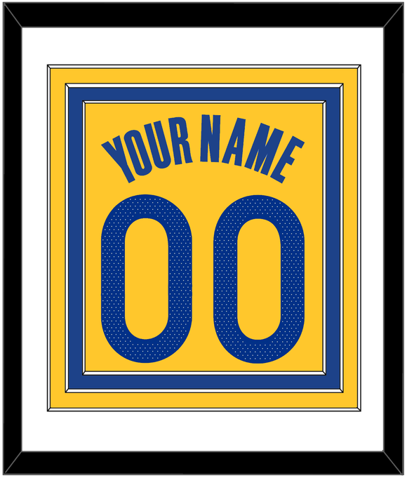 Golden State Name & Number - Yellow Statement - Triple Mat 1