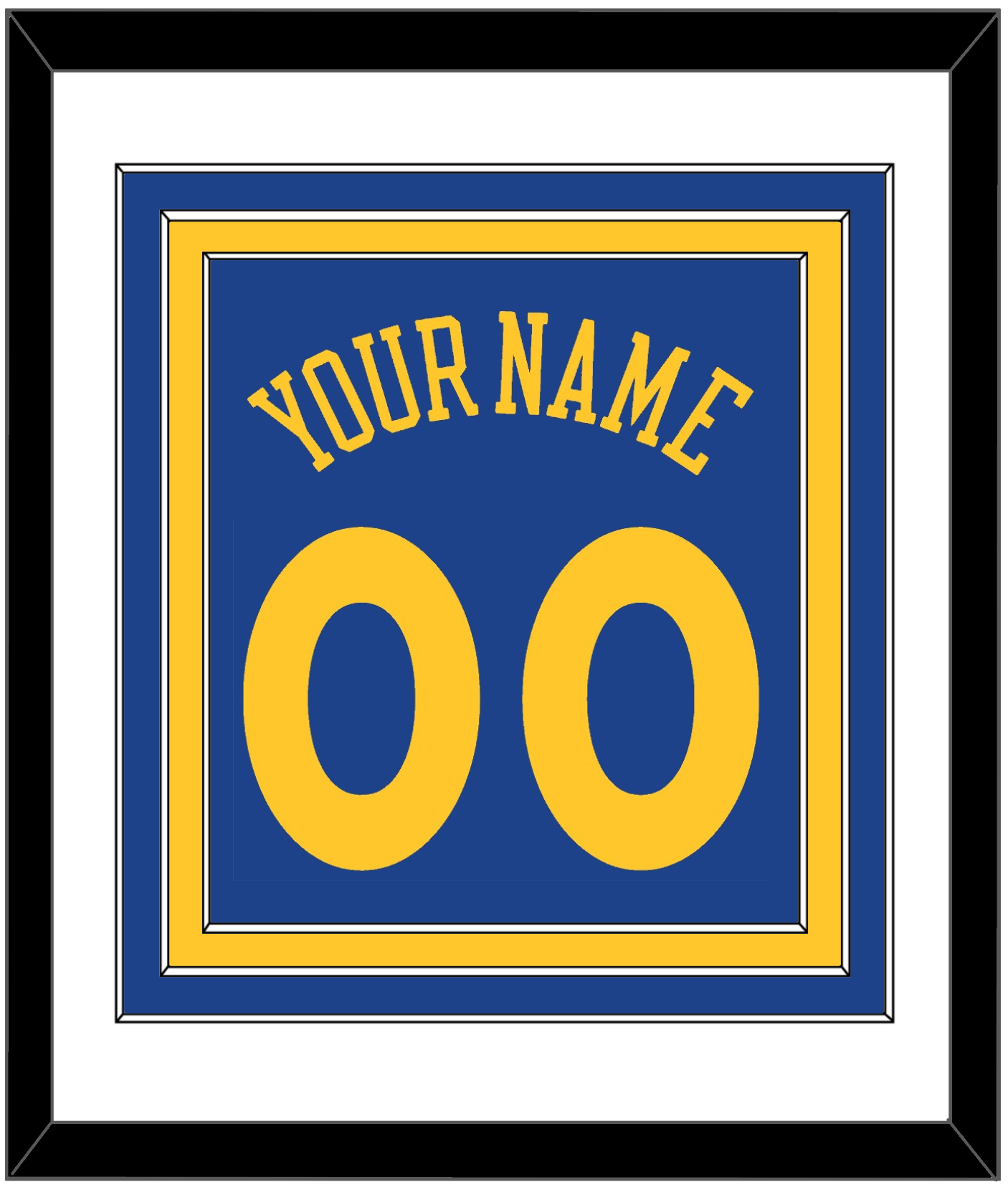 Golden State Name & Number - Road Blue (2010-2019) - Premier Tier 1