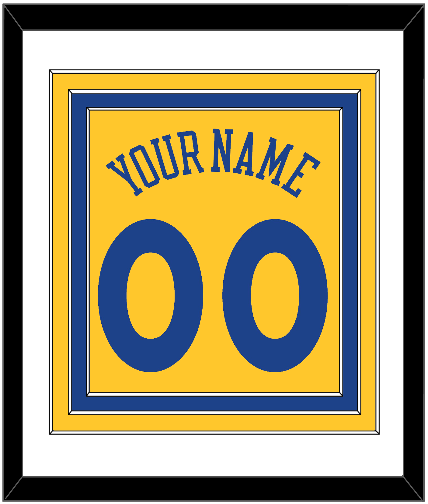 Golden State Name & Number - Alternate Yellow (2013) - Premier Tier 1
