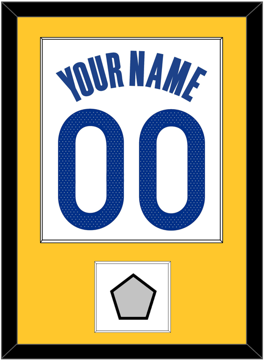 Golden State Name & Number With Finals Patch - White Association - Essential Tier 2