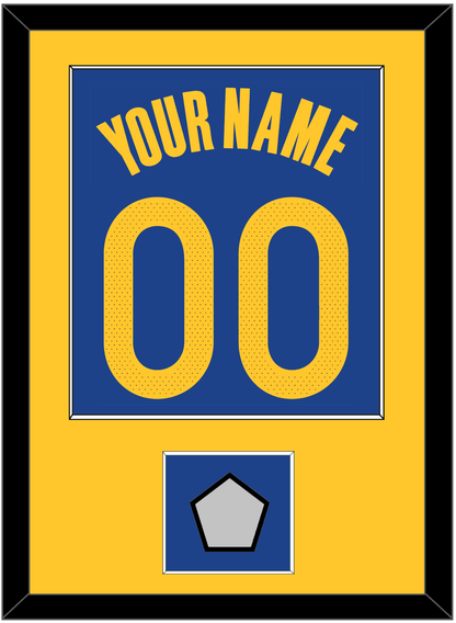 Golden State Name & Number With Champions Patch - Blue Icon - Essential Tier 2