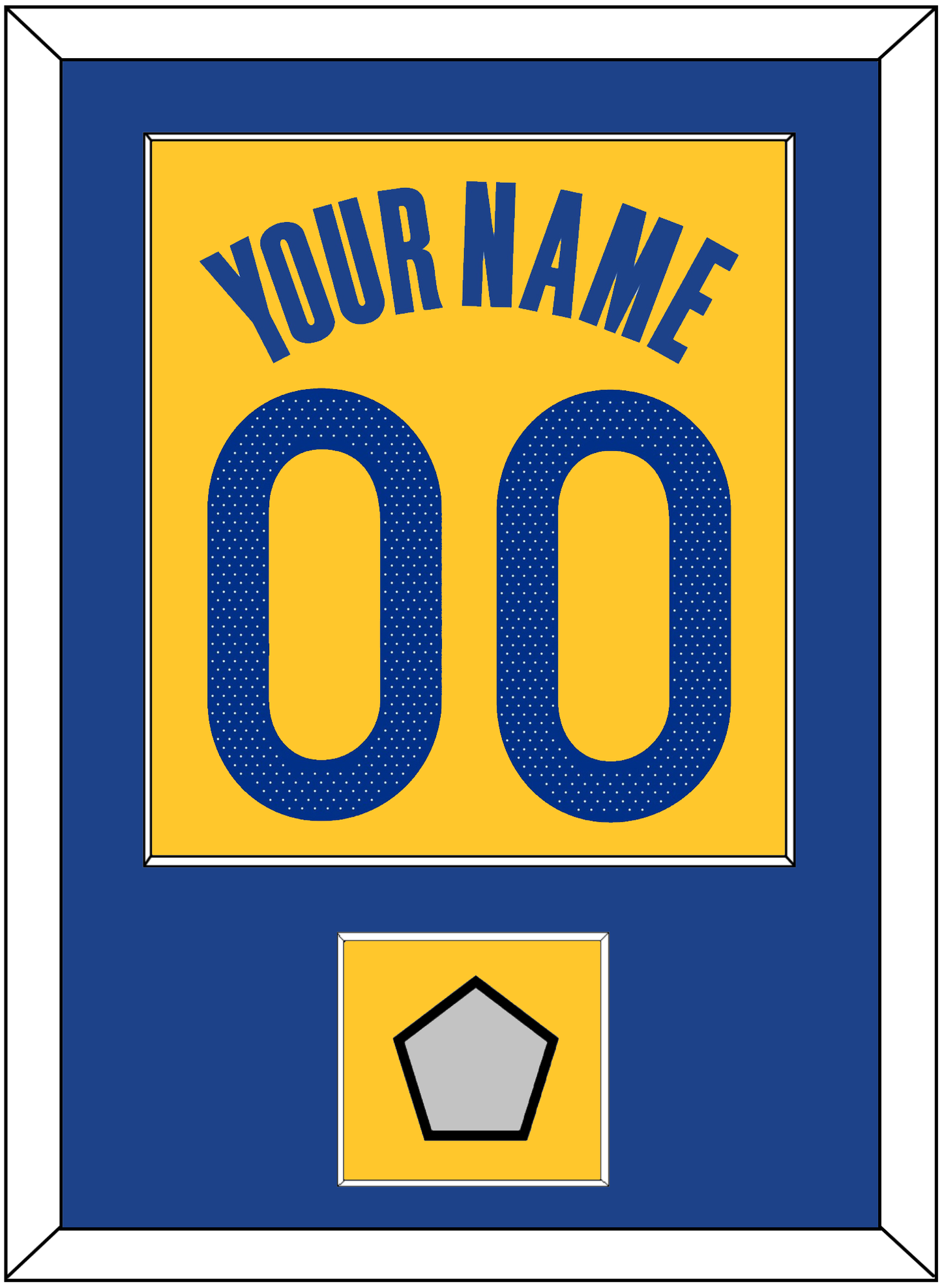 Golden State Name & Number With Finals Patch - Yellow Statement (2019-2022) - Essential Tier 2
