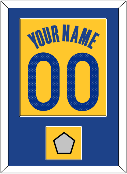 Golden State Name & Number With Finals Patch - Yellow Statement (2019-2022) - Essential Tier 2