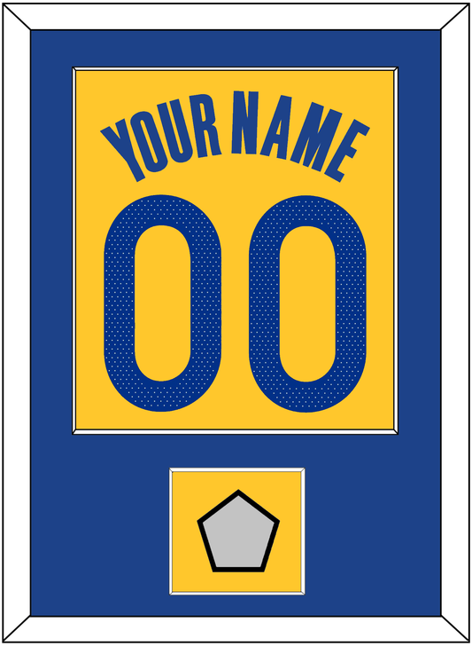 Golden State Name & Number With Finals Patch - Yellow Statement (2019-2022) - Essential Tier 2
