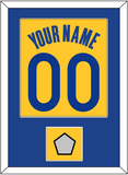 Golden State Name & Number With Finals Patch - Yellow Statement (2019-2022) - Single Mat 2