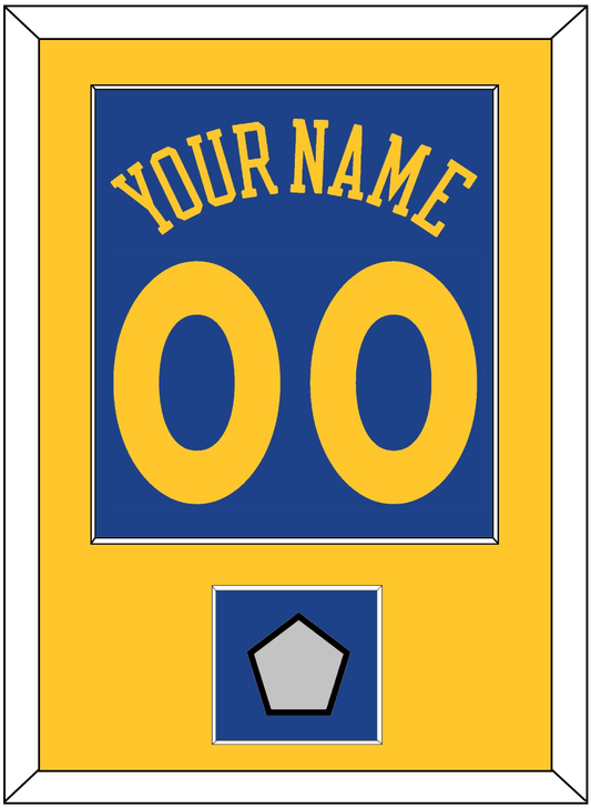Golden State Name & Number With Champions Patch - Road Blue (2010-2019) - Essential Tier 2
