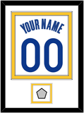 Golden State Name & Number With Champions Patch - White Association - Double Mat 1