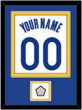 Golden State Name & Number With Champions Patch - White Association - Double Mat 2