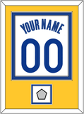 Golden State Name & Number With Champions Patch - White Association - Double Mat 3