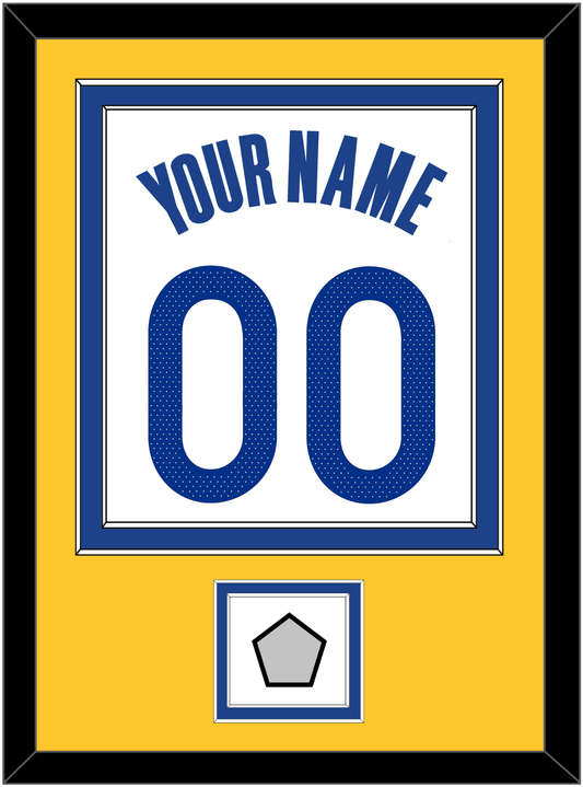 Golden State Name & Number With Finals Patch - White Association - Signature Tier 3