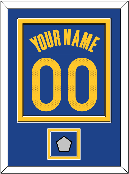 Golden State Name & Number With Finals Patch - Blue Icon - Signature Tier 2