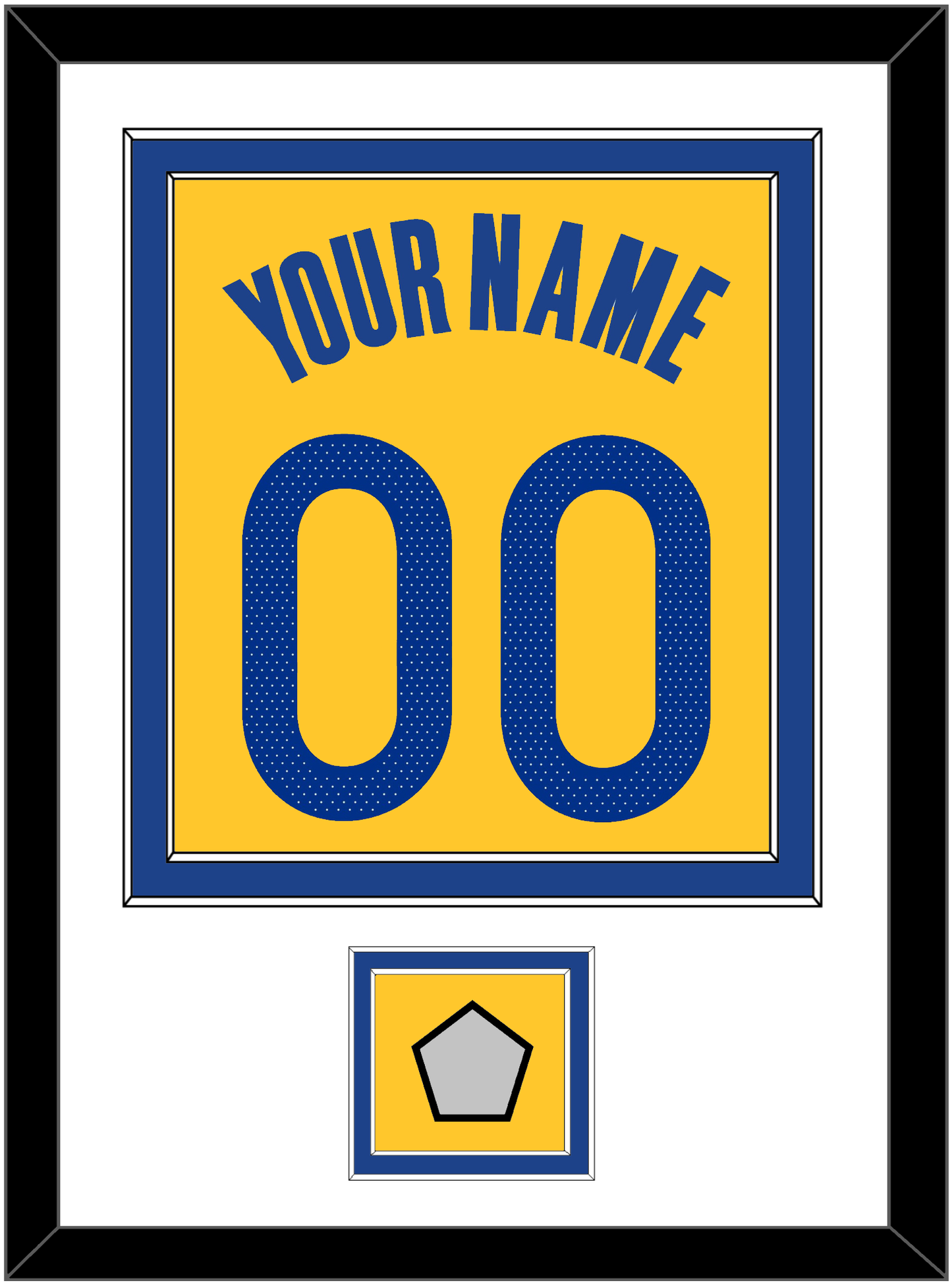 Golden State Name & Number With Finals Patch - Yellow Statement (2019-2022) - Signature Tier 1