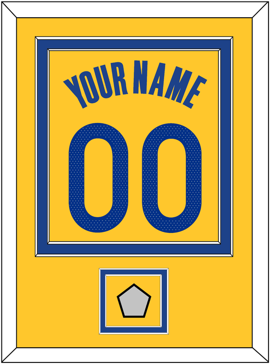 Golden State Name & Number With Finals Patch - Yellow Statement (2019-2022) - Signature Tier 2