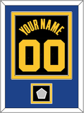 Golden State Name & Number With Champions Patch - Black City (2021-2022) - Double Mat 3
