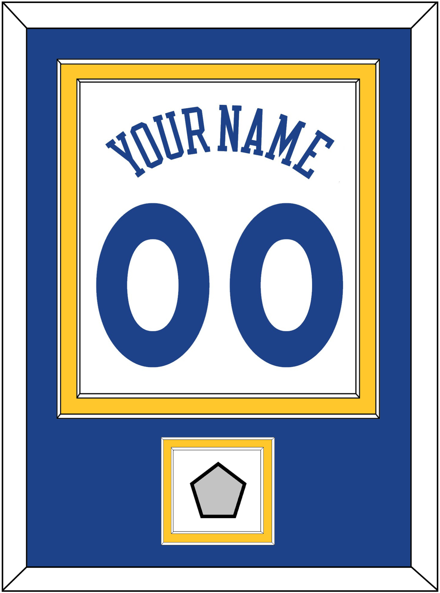 Golden State Name & Number With Finals Patch - Home White (2010-2019) - Signature Tier 2