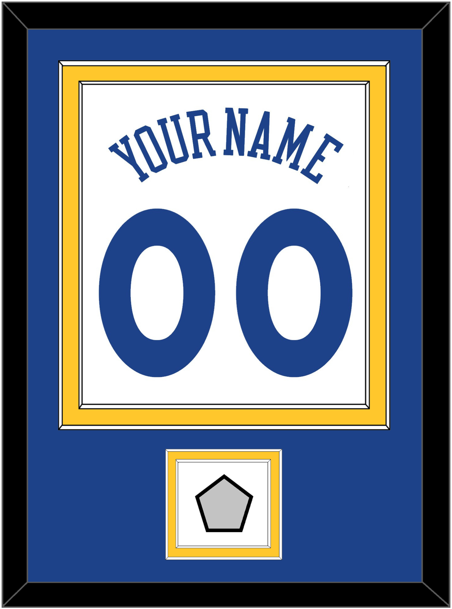 Golden State Name & Number With Champions Patch - Home White (2010-2019) - Signature Tier 2