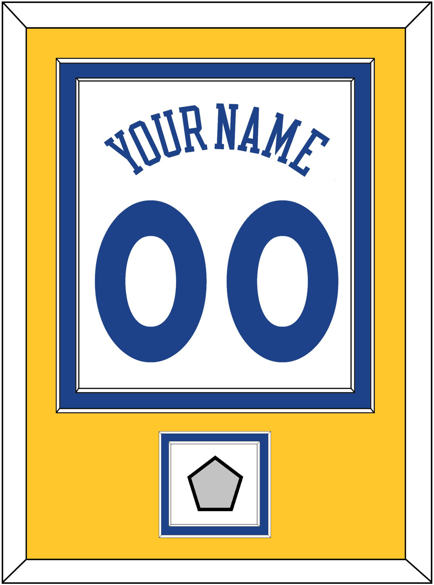 Golden State Name & Number With Finals Patch - Home White (2010-2019) - Signature Tier 3