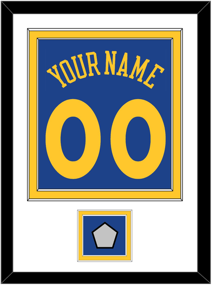 Golden State Name & Number With Champions Patch - Road Blue (2010-2019) - Signature Tier 1