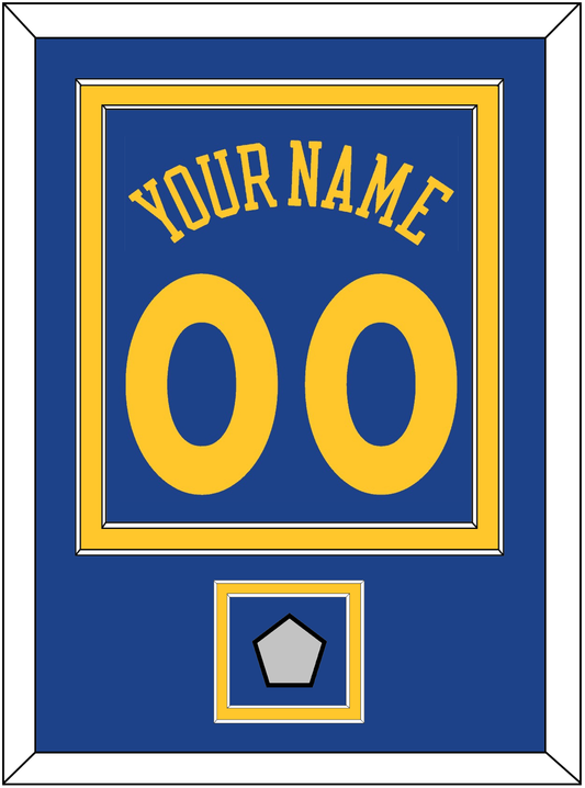 Golden State Name & Number With Champions Patch - Road Blue (2010-2019) - Signature Tier 2