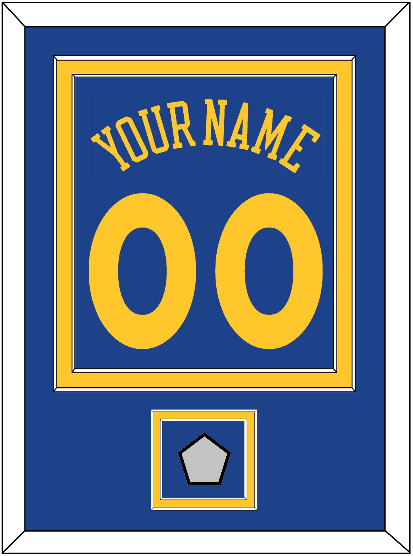 Golden State Name & Number With Finals Patch - Road Blue (2010-2019) - Signature Tier 2