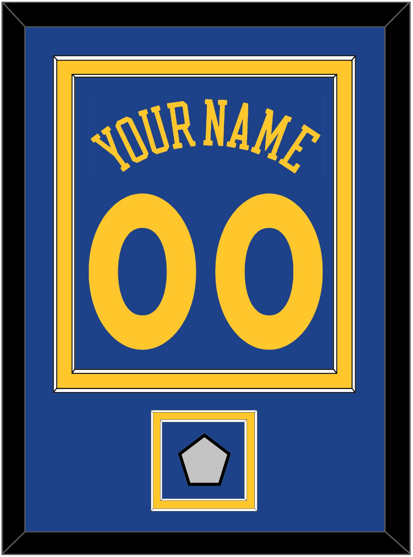 Golden State Name & Number With Finals Patch - Road Blue (2010-2019) - Signature Tier 2