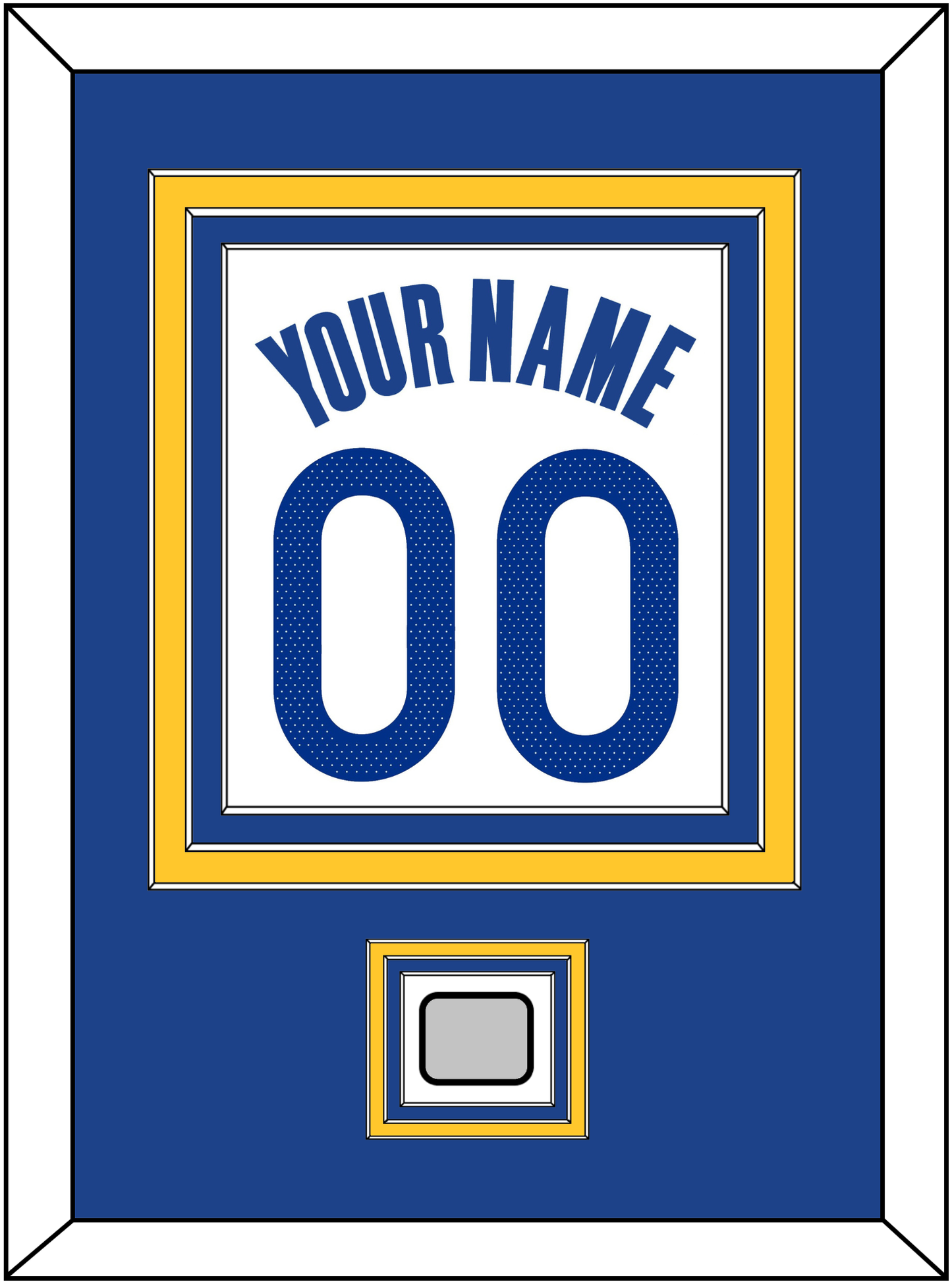 Golden State Name & Number With Finals Patch - White Association - Premier Tier 2