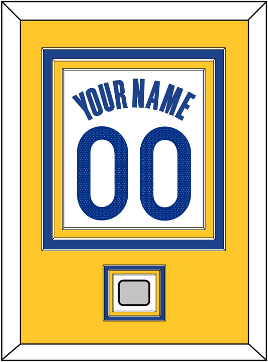 Golden State Name & Number With Finals Patch - White Association - Premier Tier 3