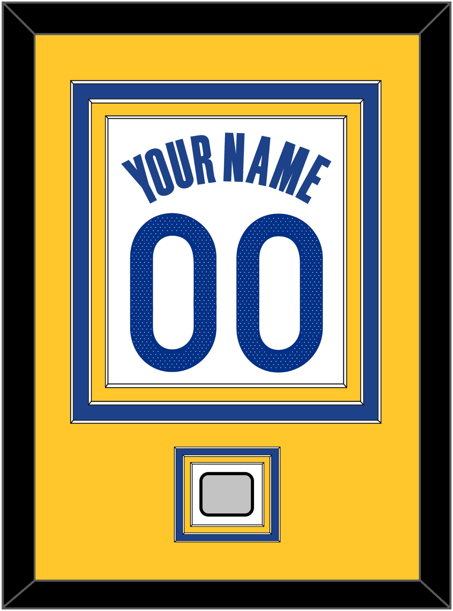 Golden State Name & Number With Finals Patch - White Association - Premier Tier 3