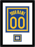 Golden State Name & Number With Champions Patch - Blue Icon - Triple Mat 1