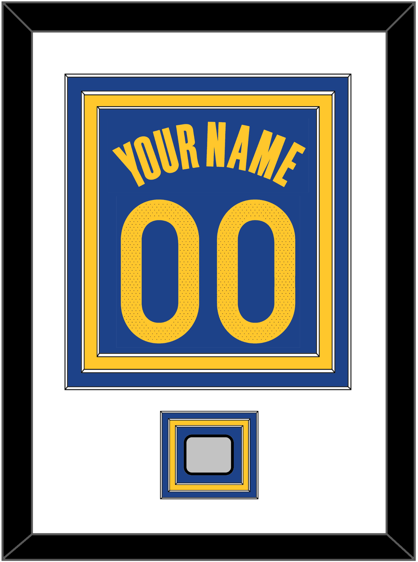 Golden State Name & Number With Finals Patch - Blue Icon - Premier Tier 1