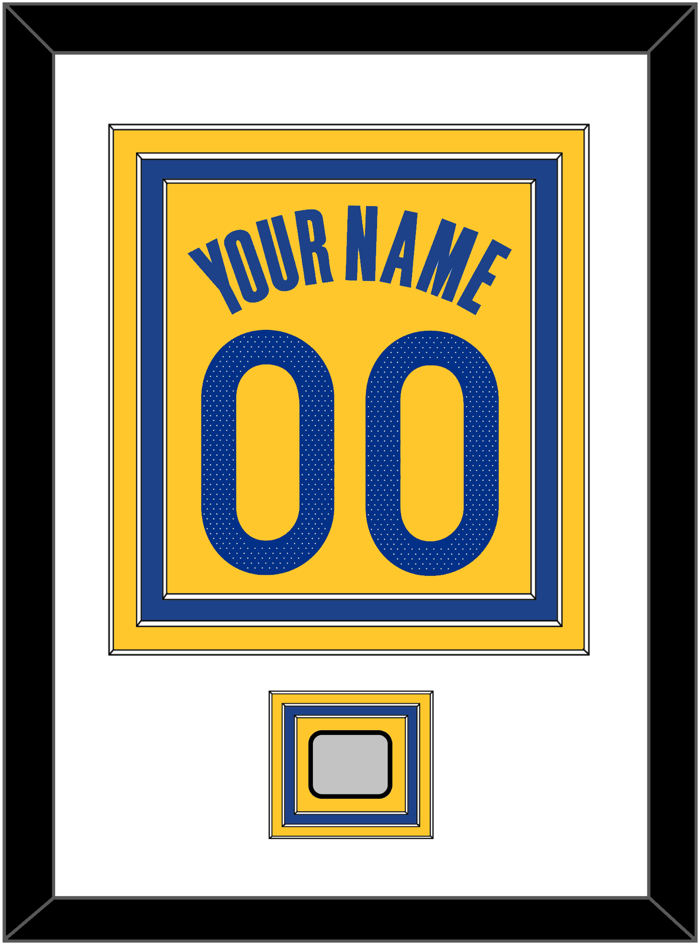 Golden State Name & Number With Finals Patch - Yellow Statement (2019-2022) - Premier Tier 1