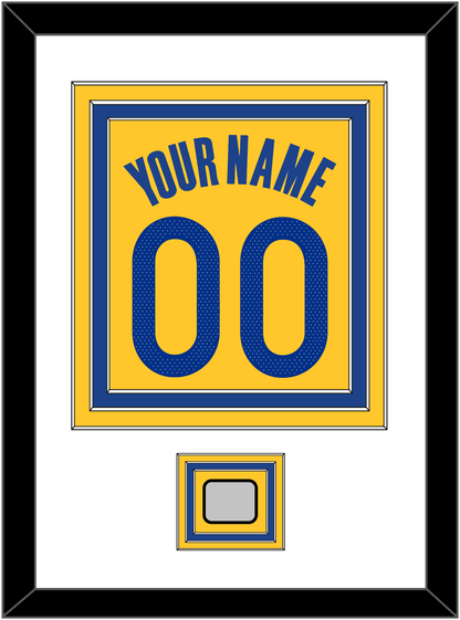 Golden State Name & Number With Finals Patch - Yellow Statement (2019-2022) - Premier Tier 1