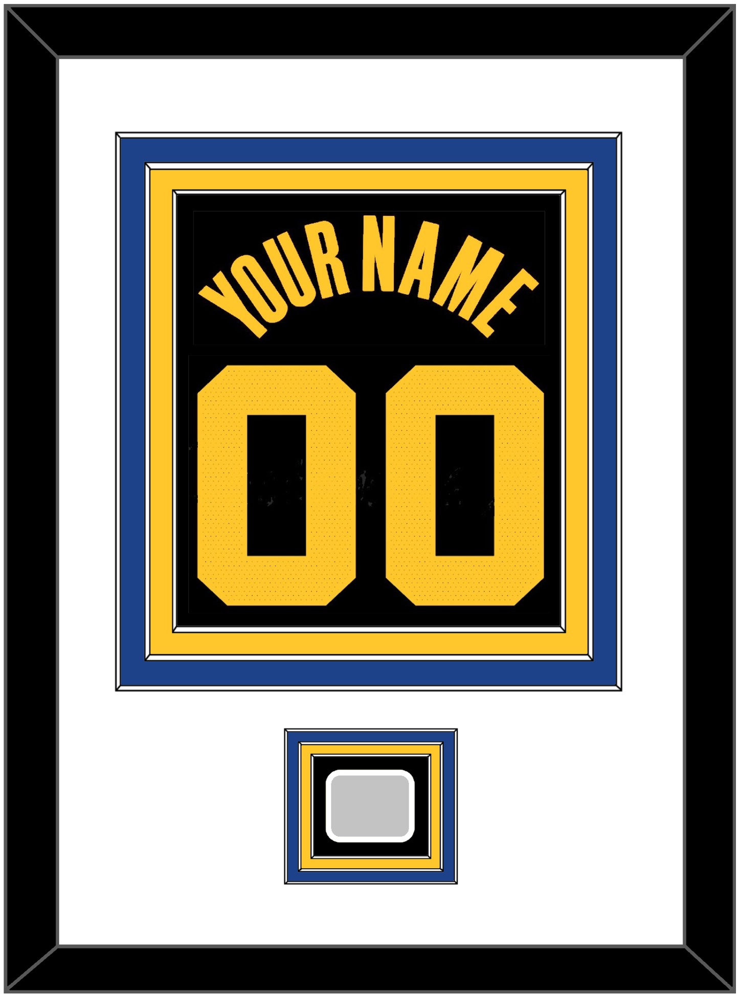 Golden State Name & Number With Champions Patch - Black City (2019-2022) - Premier Tier 1