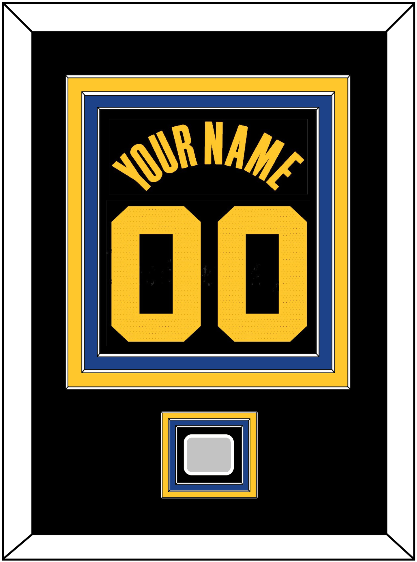 Golden State Name & Number With Champions Patch - Black City (2019-2022) - Premier Tier 2