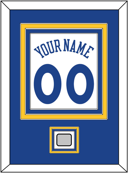 Golden State Name & Number With Champions Patch - Home White (2010-2019) - Premier Tier 2