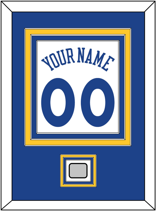 Golden State Name & Number With Champions Patch - Home White (2010-2019) - Premier Tier 2