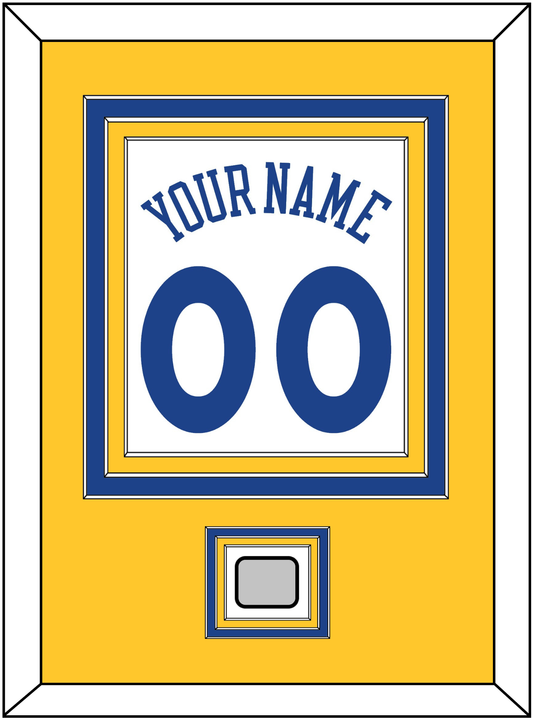 Golden State Name & Number With Champions Patch - Home White (2010-2019) - Premier Tier 3