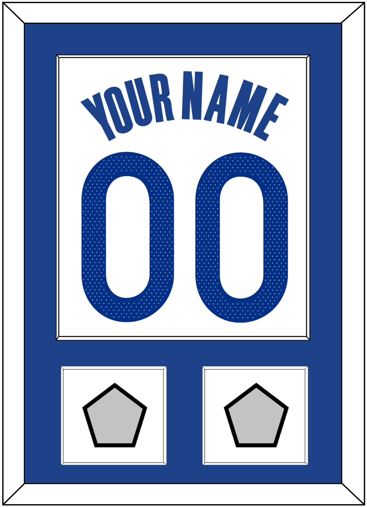Golden State Name & Number With 2 Champions Patches - White Association - Essential Tier 1