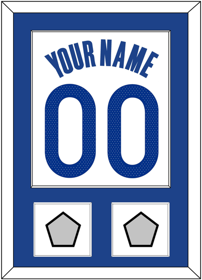 Golden State Name & Number With 2 Finals Patches - White Association - Essential Tier 1
