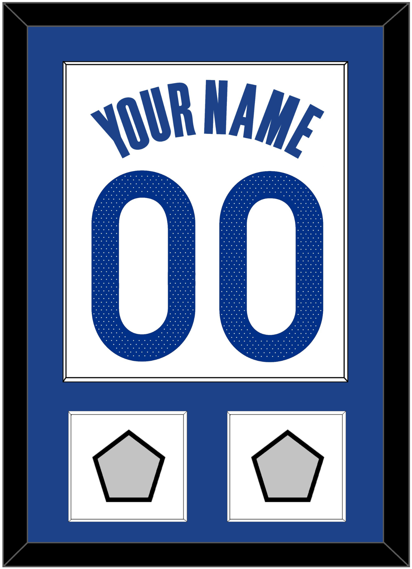 Golden State Name & Number With 2 Champions Patches - White Association - Essential Tier 1