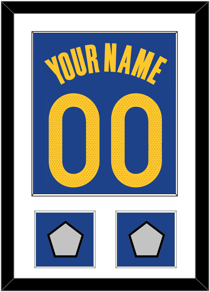 Golden State Name & Number With 2 Finals Patches - Blue Icon - Essential Tier 1