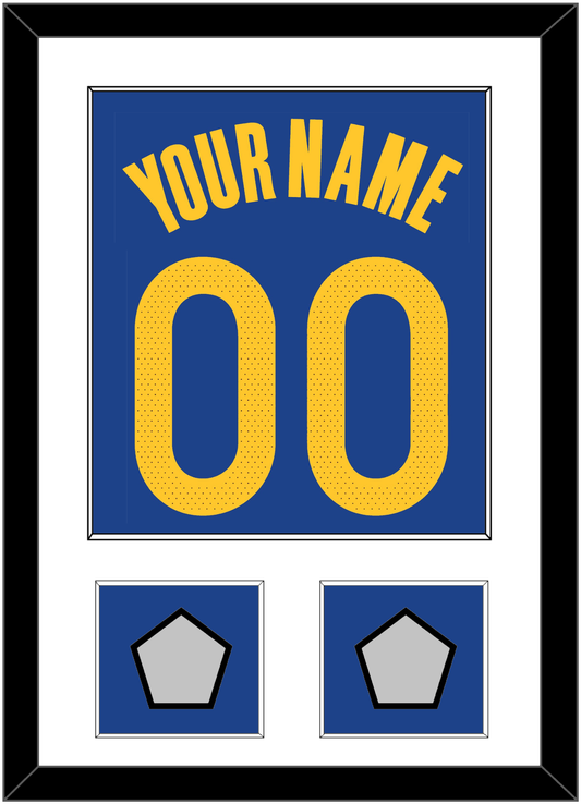 Golden State Name & Number With 2 Finals Patches - Blue Icon - Essential Tier 1