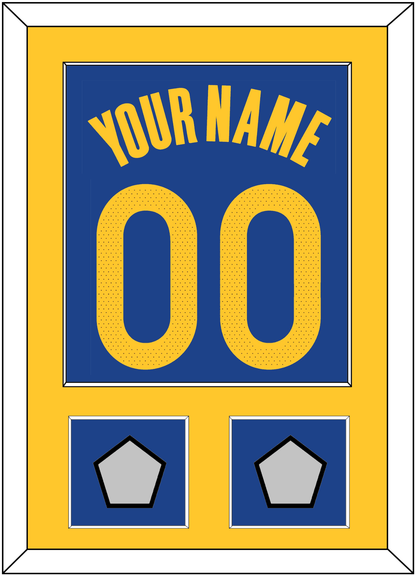 Golden State Name & Number With 2 Finals Patches - Blue Icon - Essential Tier 2