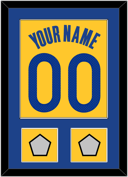 Golden State Name & Number With 2 Finals Patches - Yellow Statement (2019-2022) - Essential Tier 2