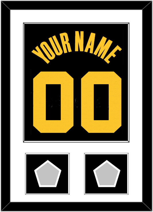 Golden State Name & Number With 2 Champions Patches - Black City (2021-2022) - Essential Tier 1